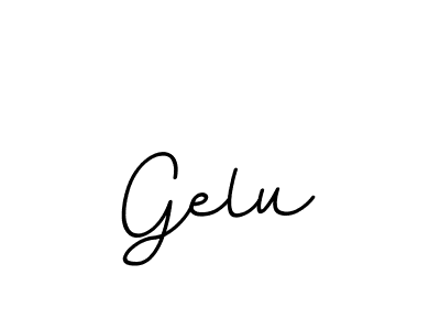 How to make Gelu name signature. Use BallpointsItalic-DORy9 style for creating short signs online. This is the latest handwritten sign. Gelu signature style 11 images and pictures png