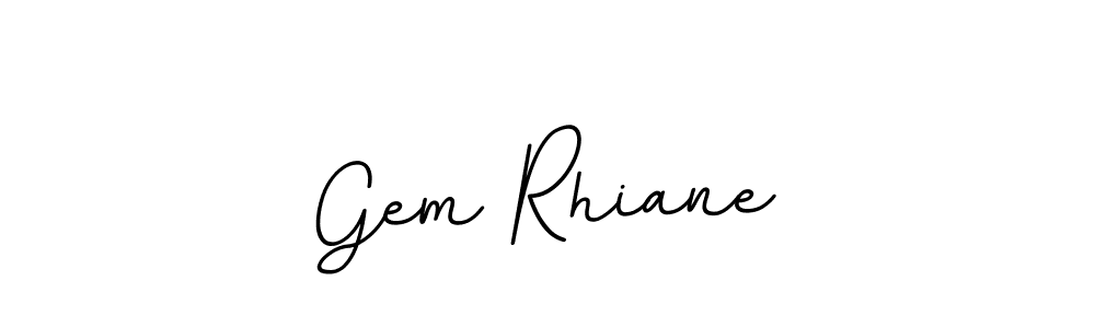 Gem Rhiane stylish signature style. Best Handwritten Sign (BallpointsItalic-DORy9) for my name. Handwritten Signature Collection Ideas for my name Gem Rhiane. Gem Rhiane signature style 11 images and pictures png