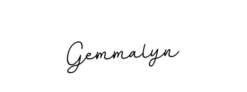 How to make Gemmalyn name signature. Use BallpointsItalic-DORy9 style for creating short signs online. This is the latest handwritten sign. Gemmalyn signature style 11 images and pictures png