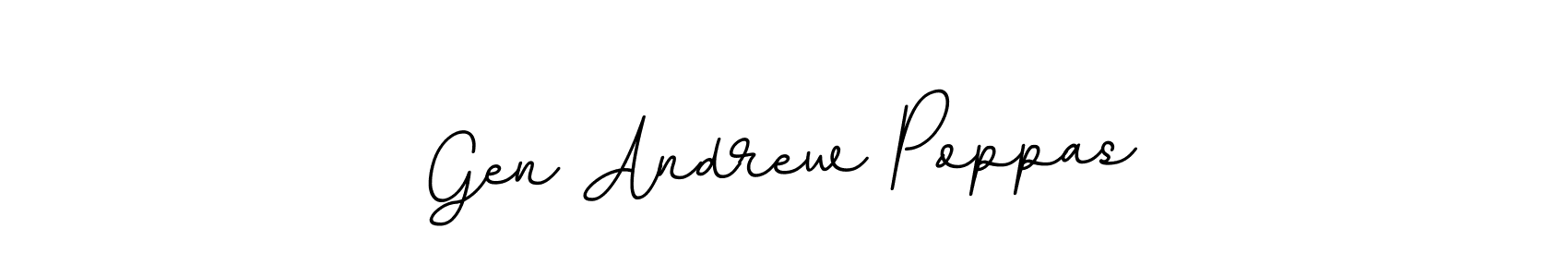 How to make Gen Andrew Poppas name signature. Use BallpointsItalic-DORy9 style for creating short signs online. This is the latest handwritten sign. Gen Andrew Poppas signature style 11 images and pictures png