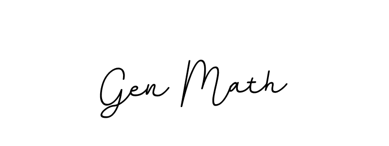 Use a signature maker to create a handwritten signature online. With this signature software, you can design (BallpointsItalic-DORy9) your own signature for name Gen Math. Gen Math signature style 11 images and pictures png