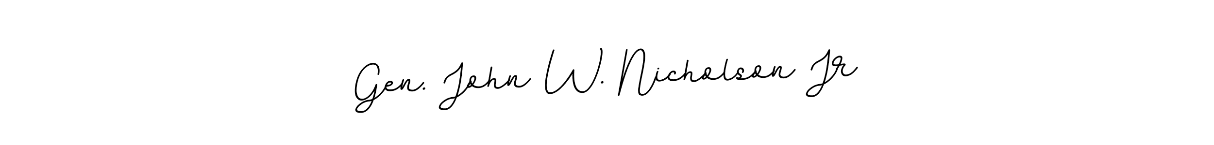 How to make Gen. John W. Nicholson Jr name signature. Use BallpointsItalic-DORy9 style for creating short signs online. This is the latest handwritten sign. Gen. John W. Nicholson Jr signature style 11 images and pictures png