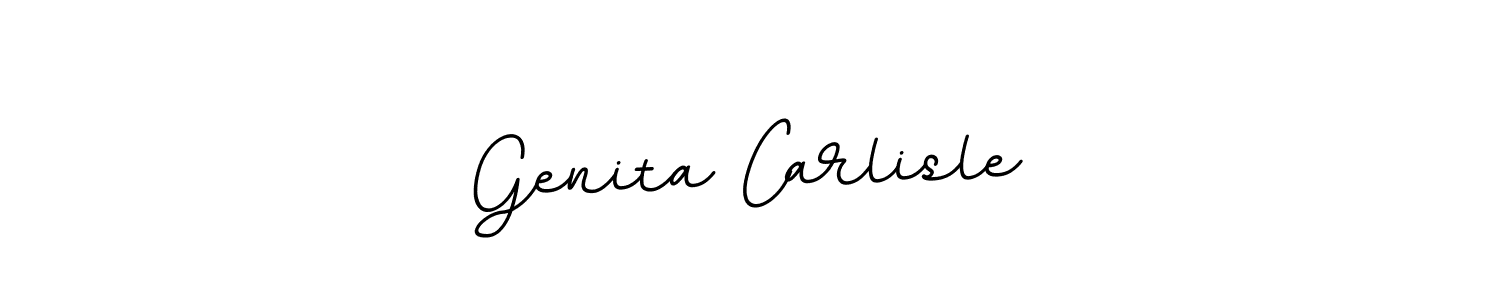 Make a beautiful signature design for name Genita Carlisle. With this signature (BallpointsItalic-DORy9) style, you can create a handwritten signature for free. Genita Carlisle signature style 11 images and pictures png