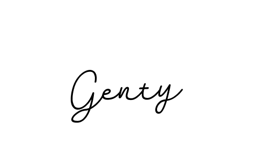 Use a signature maker to create a handwritten signature online. With this signature software, you can design (BallpointsItalic-DORy9) your own signature for name Genty. Genty signature style 11 images and pictures png