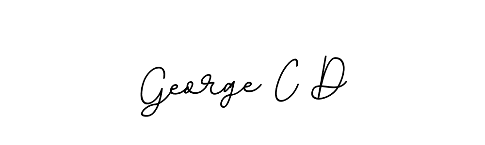 The best way (BallpointsItalic-DORy9) to make a short signature is to pick only two or three words in your name. The name George C D include a total of six letters. For converting this name. George C D signature style 11 images and pictures png