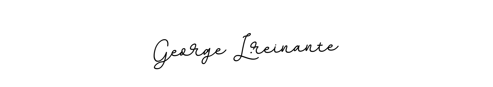 You should practise on your own different ways (BallpointsItalic-DORy9) to write your name (George L.reinante) in signature. don't let someone else do it for you. George L.reinante signature style 11 images and pictures png