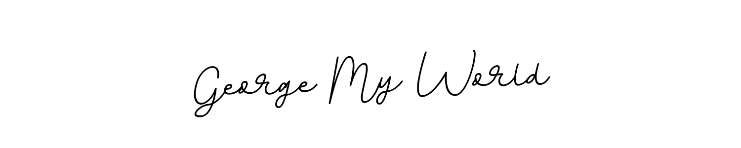 This is the best signature style for the George My World name. Also you like these signature font (BallpointsItalic-DORy9). Mix name signature. George My World signature style 11 images and pictures png