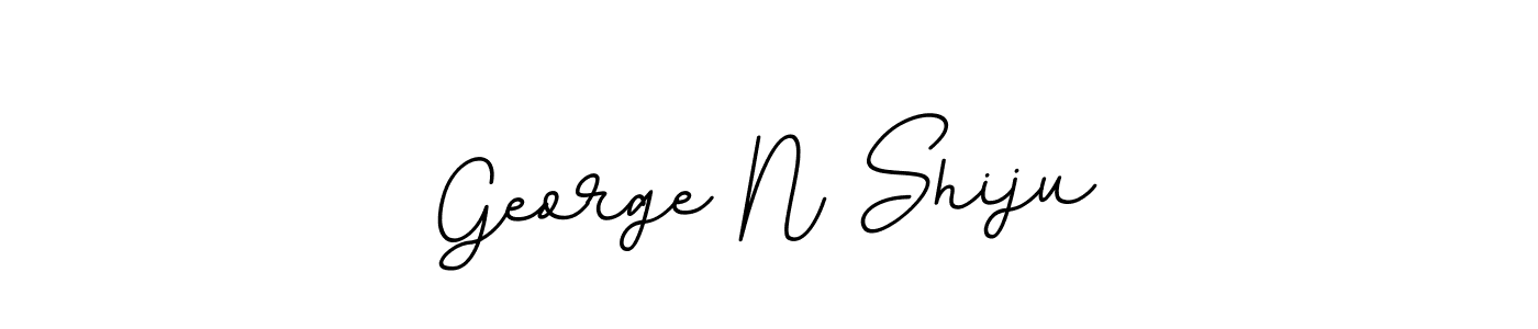 How to make George N Shiju name signature. Use BallpointsItalic-DORy9 style for creating short signs online. This is the latest handwritten sign. George N Shiju signature style 11 images and pictures png