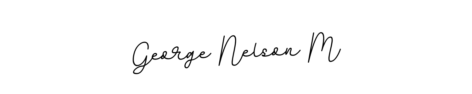 Create a beautiful signature design for name George Nelson M. With this signature (BallpointsItalic-DORy9) fonts, you can make a handwritten signature for free. George Nelson M signature style 11 images and pictures png