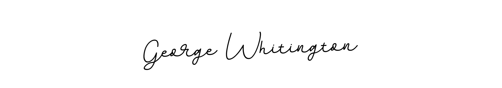 Create a beautiful signature design for name George Whitington. With this signature (BallpointsItalic-DORy9) fonts, you can make a handwritten signature for free. George Whitington signature style 11 images and pictures png