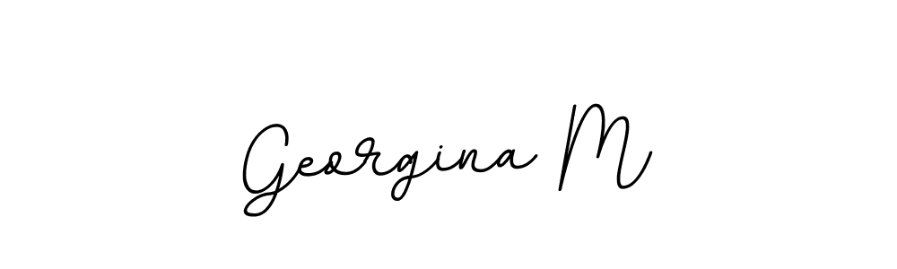 This is the best signature style for the Georgina M name. Also you like these signature font (BallpointsItalic-DORy9). Mix name signature. Georgina M signature style 11 images and pictures png