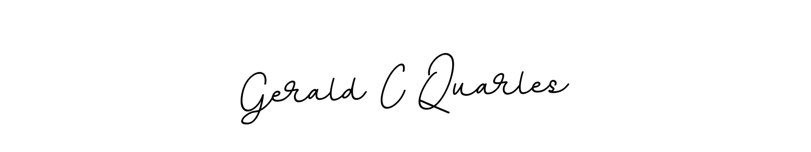 How to make Gerald C Quarles name signature. Use BallpointsItalic-DORy9 style for creating short signs online. This is the latest handwritten sign. Gerald C Quarles signature style 11 images and pictures png