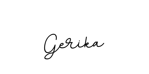 Use a signature maker to create a handwritten signature online. With this signature software, you can design (BallpointsItalic-DORy9) your own signature for name Gerika. Gerika signature style 11 images and pictures png