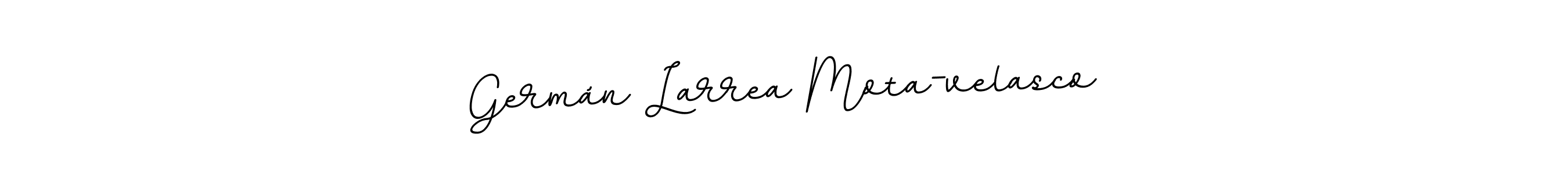 The best way (BallpointsItalic-DORy9) to make a short signature is to pick only two or three words in your name. The name Germán Larrea Mota-velasco include a total of six letters. For converting this name. Germán Larrea Mota-velasco signature style 11 images and pictures png