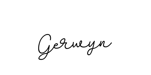 Make a beautiful signature design for name Gerwyn. With this signature (BallpointsItalic-DORy9) style, you can create a handwritten signature for free. Gerwyn signature style 11 images and pictures png
