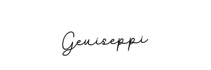 How to make Geuiseppi name signature. Use BallpointsItalic-DORy9 style for creating short signs online. This is the latest handwritten sign. Geuiseppi signature style 11 images and pictures png