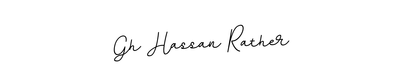 The best way (BallpointsItalic-DORy9) to make a short signature is to pick only two or three words in your name. The name Gh Hassan Rather include a total of six letters. For converting this name. Gh Hassan Rather signature style 11 images and pictures png