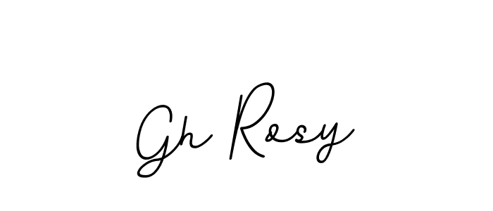 How to make Gh Rosy name signature. Use BallpointsItalic-DORy9 style for creating short signs online. This is the latest handwritten sign. Gh Rosy signature style 11 images and pictures png