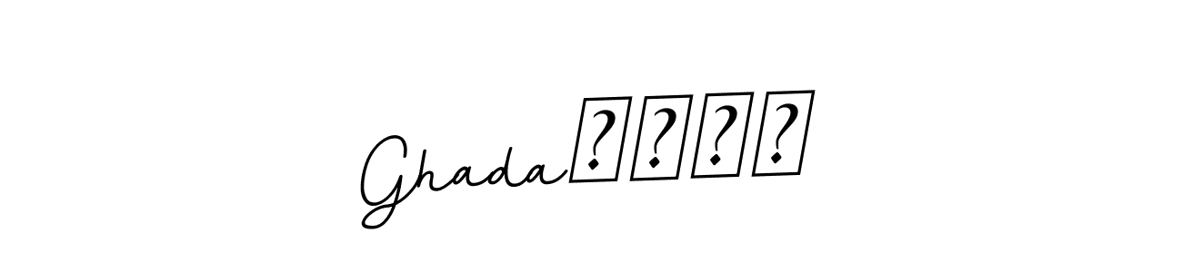 Ghadaغادة stylish signature style. Best Handwritten Sign (BallpointsItalic-DORy9) for my name. Handwritten Signature Collection Ideas for my name Ghadaغادة. Ghadaغادة signature style 11 images and pictures png