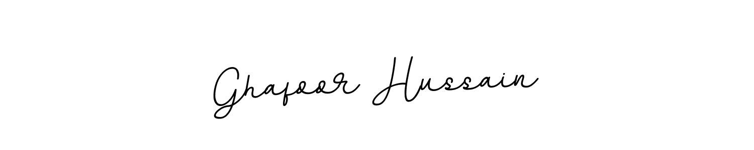 Make a beautiful signature design for name Ghafoor Hussain. With this signature (BallpointsItalic-DORy9) style, you can create a handwritten signature for free. Ghafoor Hussain signature style 11 images and pictures png