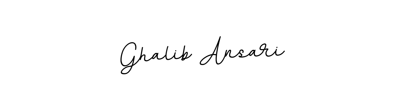 This is the best signature style for the Ghalib Ansari name. Also you like these signature font (BallpointsItalic-DORy9). Mix name signature. Ghalib Ansari signature style 11 images and pictures png