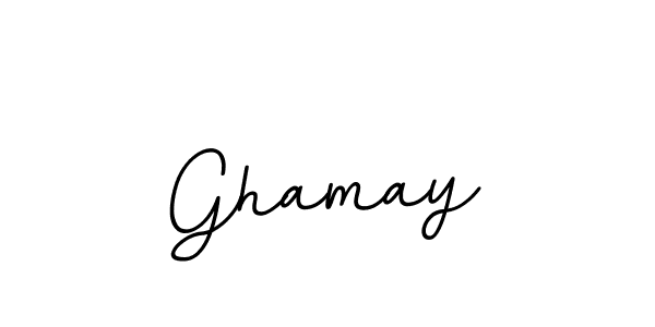 Ghamay stylish signature style. Best Handwritten Sign (BallpointsItalic-DORy9) for my name. Handwritten Signature Collection Ideas for my name Ghamay. Ghamay signature style 11 images and pictures png