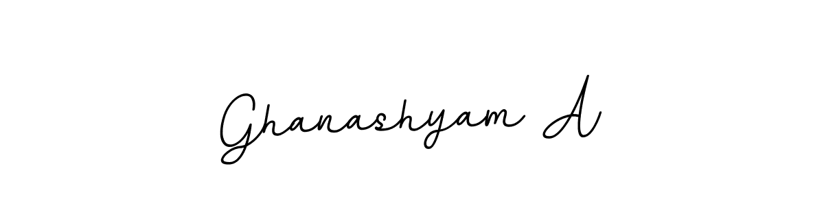 Create a beautiful signature design for name Ghanashyam A. With this signature (BallpointsItalic-DORy9) fonts, you can make a handwritten signature for free. Ghanashyam A signature style 11 images and pictures png