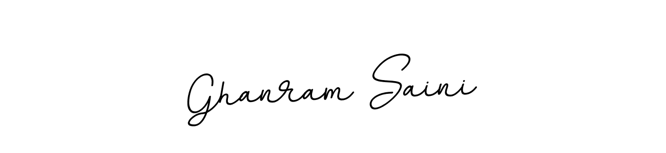 Ghanram Saini stylish signature style. Best Handwritten Sign (BallpointsItalic-DORy9) for my name. Handwritten Signature Collection Ideas for my name Ghanram Saini. Ghanram Saini signature style 11 images and pictures png