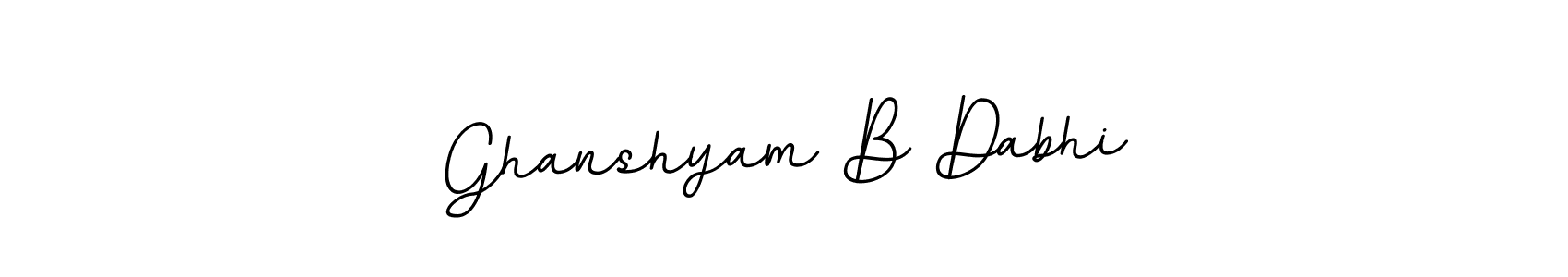 Also we have Ghanshyam B Dabhi name is the best signature style. Create professional handwritten signature collection using BallpointsItalic-DORy9 autograph style. Ghanshyam B Dabhi signature style 11 images and pictures png