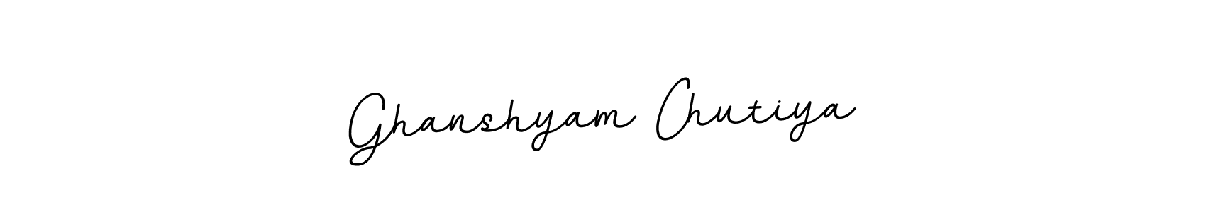 How to make Ghanshyam Chutiya name signature. Use BallpointsItalic-DORy9 style for creating short signs online. This is the latest handwritten sign. Ghanshyam Chutiya signature style 11 images and pictures png