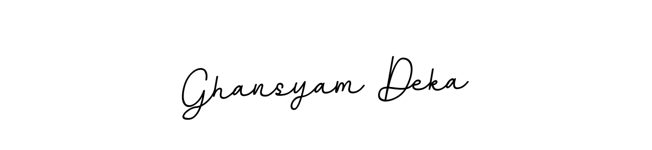 Create a beautiful signature design for name Ghansyam Deka. With this signature (BallpointsItalic-DORy9) fonts, you can make a handwritten signature for free. Ghansyam Deka signature style 11 images and pictures png