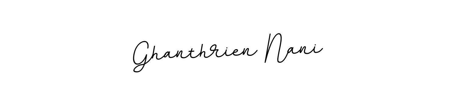 Also we have Ghanthrien Nani name is the best signature style. Create professional handwritten signature collection using BallpointsItalic-DORy9 autograph style. Ghanthrien Nani signature style 11 images and pictures png