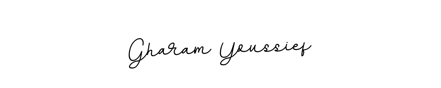 Create a beautiful signature design for name Gharam Youssief. With this signature (BallpointsItalic-DORy9) fonts, you can make a handwritten signature for free. Gharam Youssief signature style 11 images and pictures png