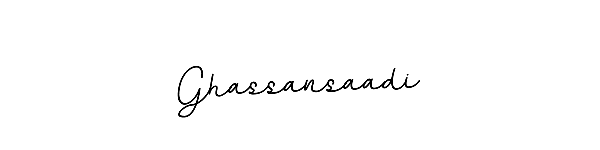 How to make Ghassansaadi name signature. Use BallpointsItalic-DORy9 style for creating short signs online. This is the latest handwritten sign. Ghassansaadi signature style 11 images and pictures png