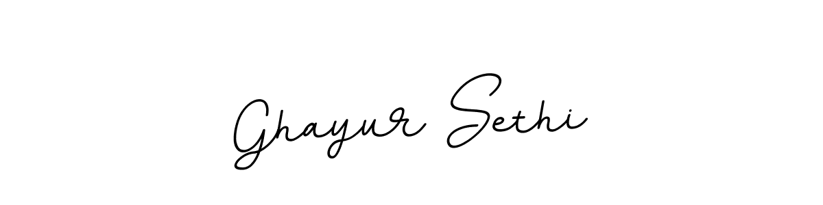 You should practise on your own different ways (BallpointsItalic-DORy9) to write your name (Ghayur Sethi) in signature. don't let someone else do it for you. Ghayur Sethi signature style 11 images and pictures png