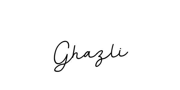 Use a signature maker to create a handwritten signature online. With this signature software, you can design (BallpointsItalic-DORy9) your own signature for name Ghazli. Ghazli signature style 11 images and pictures png