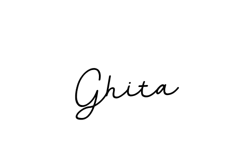 Use a signature maker to create a handwritten signature online. With this signature software, you can design (BallpointsItalic-DORy9) your own signature for name Ghita. Ghita signature style 11 images and pictures png