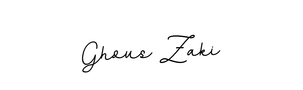 Make a beautiful signature design for name Ghous Zaki. With this signature (BallpointsItalic-DORy9) style, you can create a handwritten signature for free. Ghous Zaki signature style 11 images and pictures png