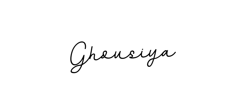 Design your own signature with our free online signature maker. With this signature software, you can create a handwritten (BallpointsItalic-DORy9) signature for name Ghousiya. Ghousiya signature style 11 images and pictures png