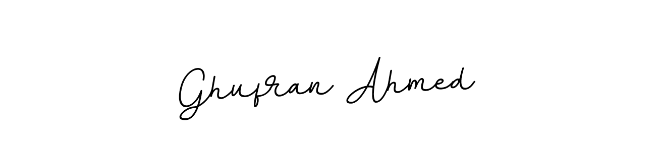 How to make Ghufran Ahmed name signature. Use BallpointsItalic-DORy9 style for creating short signs online. This is the latest handwritten sign. Ghufran Ahmed signature style 11 images and pictures png
