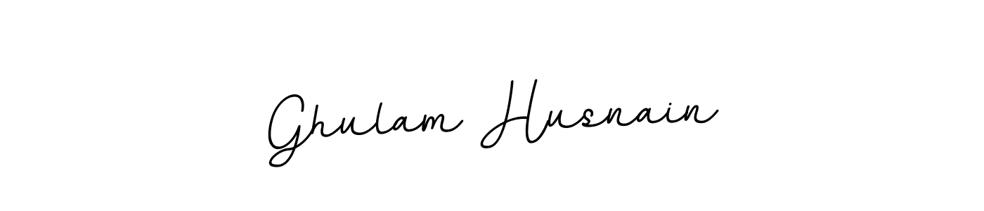if you are searching for the best signature style for your name Ghulam Husnain. so please give up your signature search. here we have designed multiple signature styles  using BallpointsItalic-DORy9. Ghulam Husnain signature style 11 images and pictures png