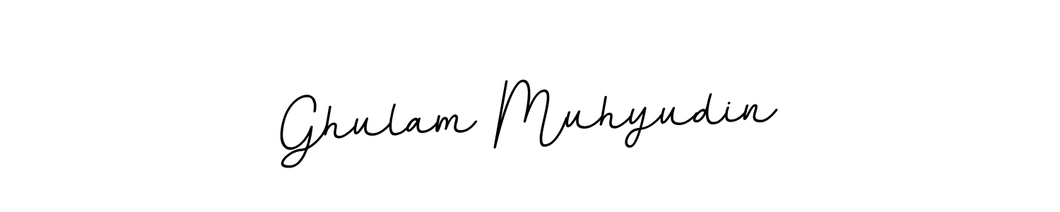 The best way (BallpointsItalic-DORy9) to make a short signature is to pick only two or three words in your name. The name Ghulam Muhyudin include a total of six letters. For converting this name. Ghulam Muhyudin signature style 11 images and pictures png