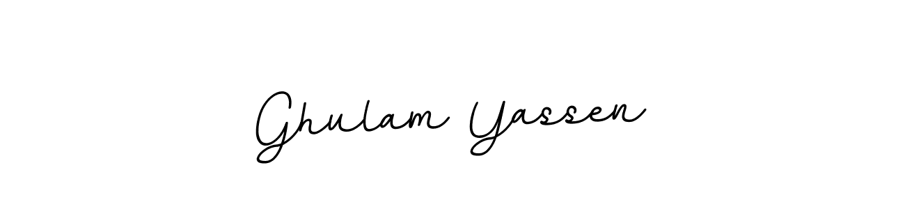 Design your own signature with our free online signature maker. With this signature software, you can create a handwritten (BallpointsItalic-DORy9) signature for name Ghulam Yassen. Ghulam Yassen signature style 11 images and pictures png