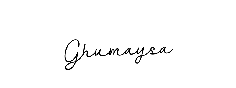 You should practise on your own different ways (BallpointsItalic-DORy9) to write your name (Ghumaysa) in signature. don't let someone else do it for you. Ghumaysa signature style 11 images and pictures png