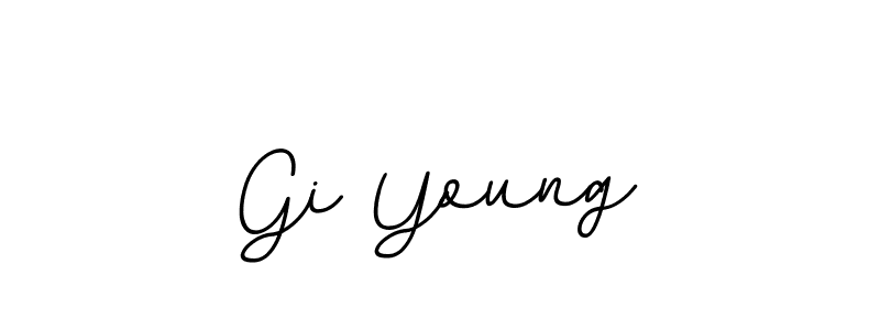 Design your own signature with our free online signature maker. With this signature software, you can create a handwritten (BallpointsItalic-DORy9) signature for name Gi Young. Gi Young signature style 11 images and pictures png