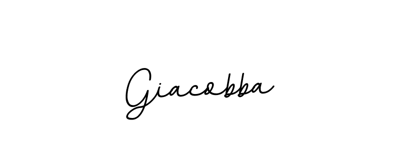 Design your own signature with our free online signature maker. With this signature software, you can create a handwritten (BallpointsItalic-DORy9) signature for name Giacobba. Giacobba signature style 11 images and pictures png