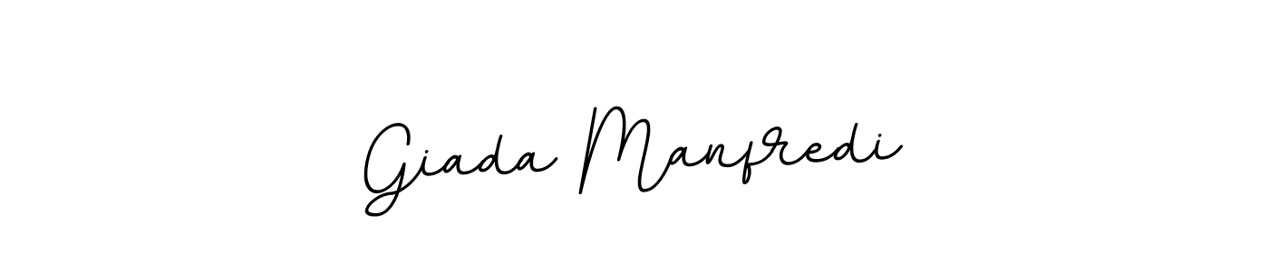 How to make Giada Manfredi name signature. Use BallpointsItalic-DORy9 style for creating short signs online. This is the latest handwritten sign. Giada Manfredi signature style 11 images and pictures png