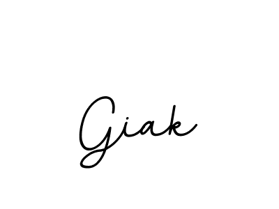 Make a beautiful signature design for name Giak. With this signature (BallpointsItalic-DORy9) style, you can create a handwritten signature for free. Giak signature style 11 images and pictures png