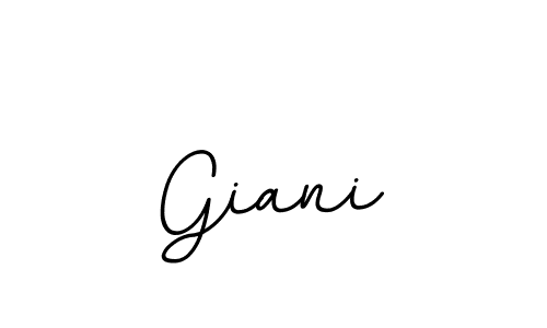 Make a beautiful signature design for name Giani. With this signature (BallpointsItalic-DORy9) style, you can create a handwritten signature for free. Giani signature style 11 images and pictures png