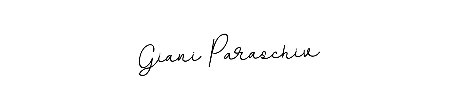 The best way (BallpointsItalic-DORy9) to make a short signature is to pick only two or three words in your name. The name Giani Paraschiv include a total of six letters. For converting this name. Giani Paraschiv signature style 11 images and pictures png
